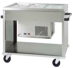 CAR2779 Carrello refrigerato in acciaio inox (+2°+10°C) 3 GN1/1